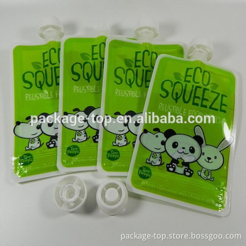 Reusable Food Squeeze Pouch/Silicone Squeeze food pouch